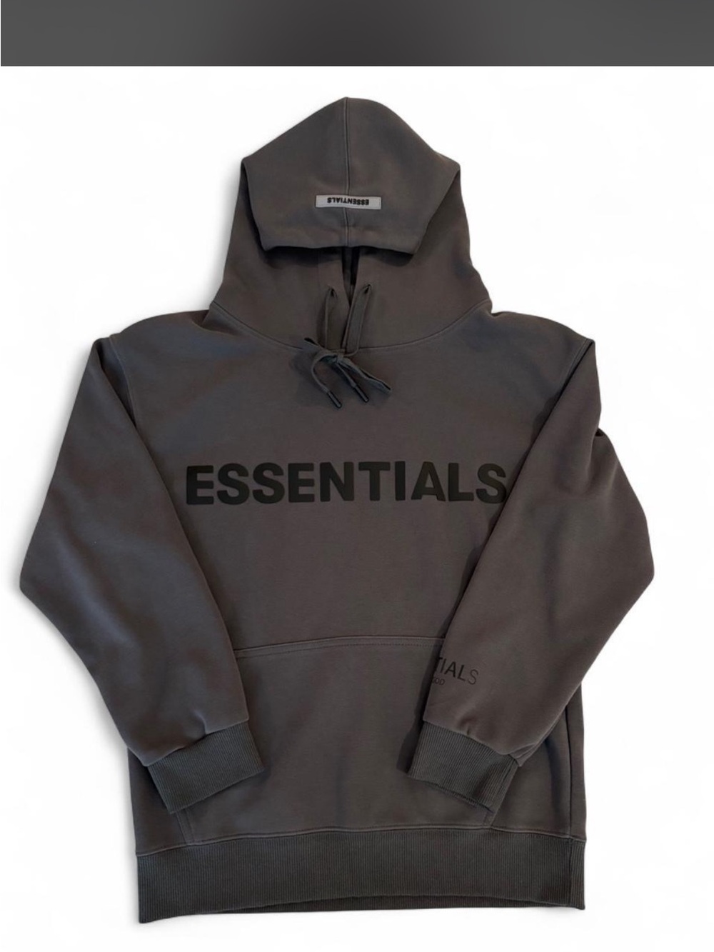 ESSENTIALS Dark Gray Pullover Hoodie